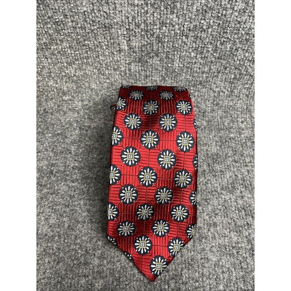 Jos. A. Bank Signature Gold. Red Blue Gold 100% Silk Made In Italy 2Ply - Picture 1 of 4